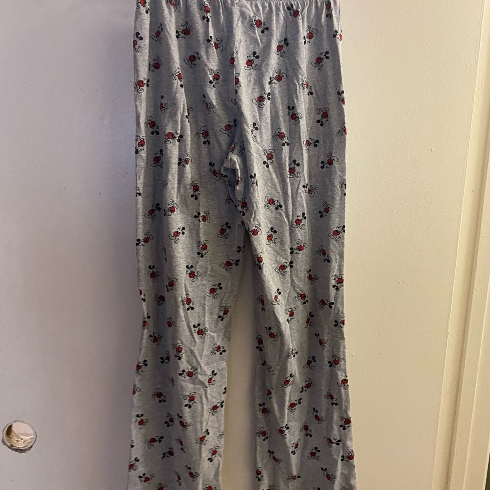 Disney Womens Mickey Mouse Allover Print Gray Pajama Lounge Pants S Small - Picture 5 of 5